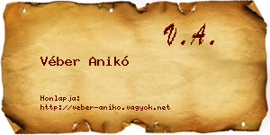 Véber Anikó névjegykártya