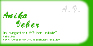 aniko veber business card